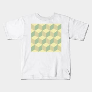 Geometric Cubes Pattern Kids T-Shirt